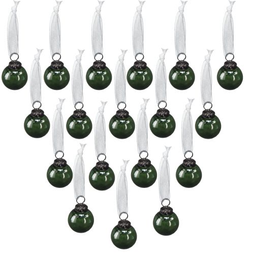 Artikel Mini Weihnachtskugeln Glaskugeln Grün Ø3cm 18 St im Glas