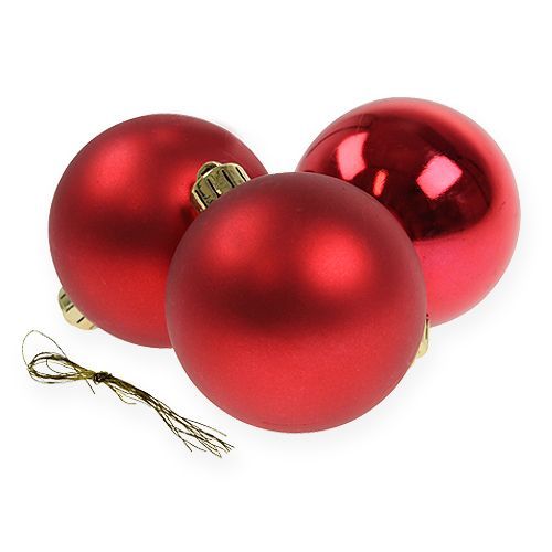 Artikel Weihnachtskugel Plastik Rot Ø6cm 12 St